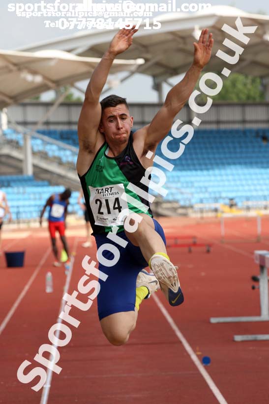 Senior mens long jump, Northern Senior and Under-20s Champs., Sports City, Manchester. Photo: David T. Hewitson/Sports for All Pics